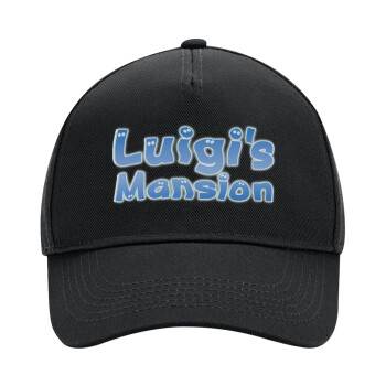 Luigi's Mansion, Καπέλο Ενηλίκων Ultimate ΜΑΥΡΟ, (100% ΒΑΜΒΑΚΕΡΟ DRILL, ΕΝΗΛΙΚΩΝ, UNISEX, ONE SIZE)