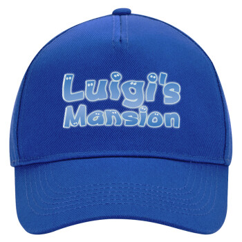 Luigi's Mansion, Ultimate Adult Hat BLUE, (100% COTTON DRILL, ADULT, UNISEX, ONE SIZE)