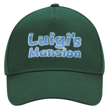 Luigi's Mansion, Adult Ultimate Hat GREEN, (100% COTTON DRILL, ADULT, UNISEX, ONE SIZE)