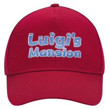 Luigi's Mansion, Adult Ultimate Hat RED, (100% COTTON DRILL, ADULT, UNISEX, ONE SIZE)