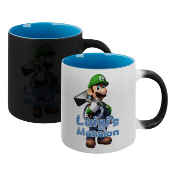 Luigi's Mansion, Κούπα Μαγική εσωτερικό μπλε, κεραμική 330ml που αλλάζει χρώμα με το ζεστό ρόφημα (1 τεμάχιο)