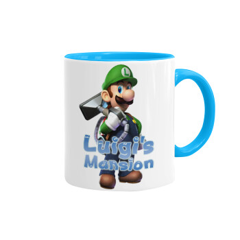 Luigi's Mansion, Mug colored light blue, ceramic, 330ml