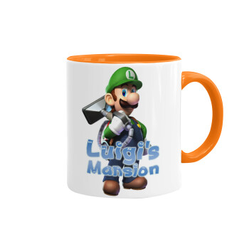Luigi's Mansion, Mug colored orange, ceramic, 330ml