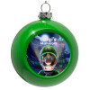 Green Christmas tree ornament bauble 8cm