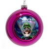 Purple Christmas tree ornament bauble 8cm