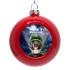 Red Christmas tree ornament bauble 8cm