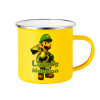 Yellow Enamel Metallic Cup 360ml