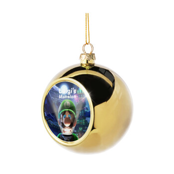 Luigi's Mansion, Χριστουγεννιάτικη μπάλα δένδρου Χρυσή 8cm