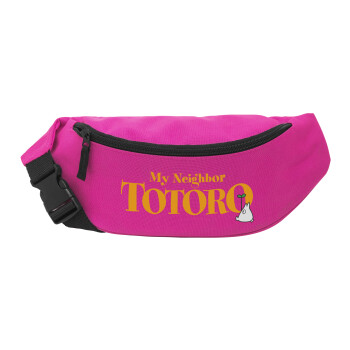 Totoro and Cat, Unisex waist bag (banana) in PINK color with 2 pockets