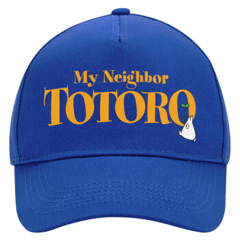 Totoro and Cat, Ultimate Adult Hat BLUE, (100% COTTON DRILL, ADULT, UNISEX, ONE SIZE)