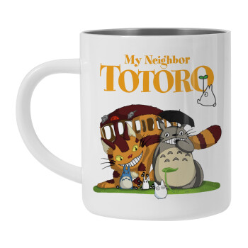 Totoro and Cat, Mug Stainless steel double wall 450ml