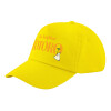 Child's Baseball Cap, 100% Cotton Twill, Yellow (COTTON, CHILD, UNISEX, ONE SIZE)