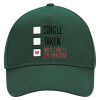 Adult Ultimate Hat GREEN, (100% COTTON DRILL, ADULT, UNISEX, ONE SIZE)