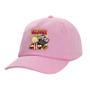 Casual children's baseball cap, 100% Cotton Twill, PINK (COTTON, CHILDREN'S, ONE SIZE)