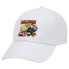 Adult Baseball Cap White 5-panel (POLYESTER, ADULT, UNISEX, ONE SIZE)