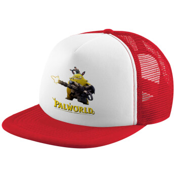 Palworld, Καπέλο Ενηλίκων Soft Trucker με Δίχτυ Red/White (POLYESTER, ΕΝΗΛΙΚΩΝ, UNISEX, ONE SIZE)