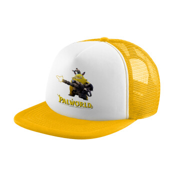 Palworld, Καπέλο Ενηλίκων Soft Trucker με Δίχτυ Κίτρινο/White (POLYESTER, ΕΝΗΛΙΚΩΝ, UNISEX, ONE SIZE)