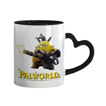 Palworld, Mug heart black handle, ceramic, 330ml