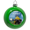 Green Christmas tree ornament bauble 8cm