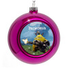 Purple Christmas tree ornament bauble 8cm