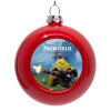 Red Christmas tree ornament bauble 8cm