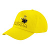 Child's Baseball Cap, 100% Cotton Twill, Yellow (COTTON, CHILD, UNISEX, ONE SIZE)