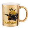 Mug ceramic, gold mirror, 330ml