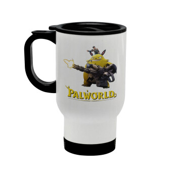 Palworld, Stainless steel travel mug with lid, double wall white 450ml