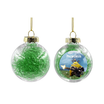 Palworld, Χριστουγεννιάτικη μπάλα δένδρου διάφανη με πράσινο γέμισμα 8cm