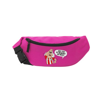 Τάκης, Άντε γεια, με ανώμαλους δεν μιλάω!, Unisex waist bag (banana) in PINK color with 2 pockets