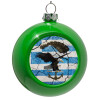 Green Christmas tree ornament bauble 8cm