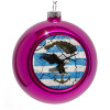 Purple Christmas tree ornament bauble 8cm