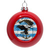 Red Christmas tree ornament bauble 8cm