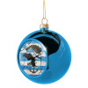 Blue Christmas tree ball ornament 8cm