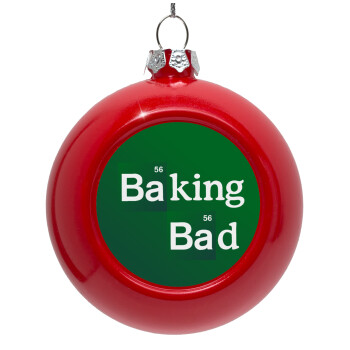 Baking Bad, Red Christmas tree ornament bauble 8cm