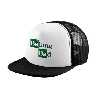 Baking Bad, Καπέλο Ενηλίκων Soft Trucker με Δίχτυ Black/White (POLYESTER, ΕΝΗΛΙΚΩΝ, UNISEX, ONE SIZE)