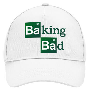 Baking Bad, Καπέλο Ενηλίκων Baseball, Drill, Λευκό (100% ΒΑΜΒΑΚΕΡΟ, ΕΝΗΛΙΚΩΝ, UNISEX, ONE SIZE)