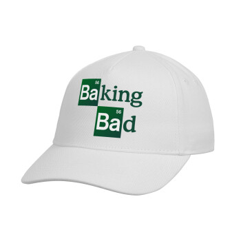 Baking Bad, Καπέλο Ενηλίκων Baseball, Drill, Λευκό (100% ΒΑΜΒΑΚΕΡΟ, ΕΝΗΛΙΚΩΝ, UNISEX, ONE SIZE)