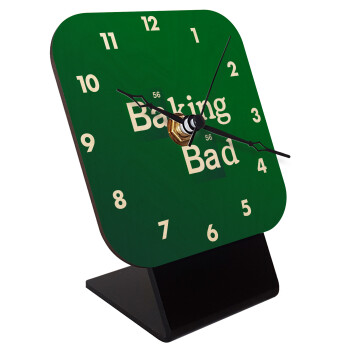 Baking Bad, Quartz Table clock in natural wood (10cm)