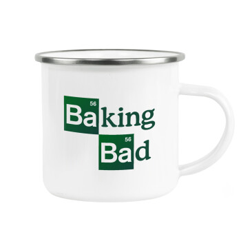 Baking Bad, Metallic enamel cup white 360ml