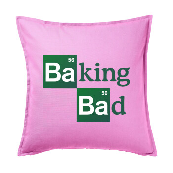 Baking Bad, Sofa cushion Pink 50x50cm includes filling