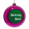 Purple Christmas tree ornament bauble 8cm