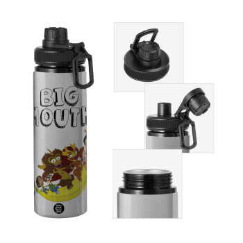 Big mouth, Metallic water bottle with safety cap, 850ml aluminum