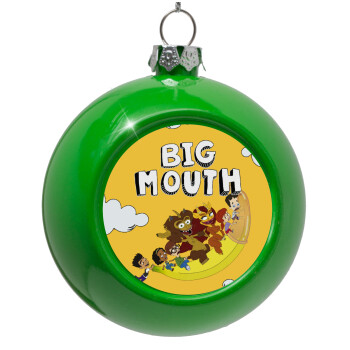 Big mouth, Green Christmas tree ornament bauble 8cm