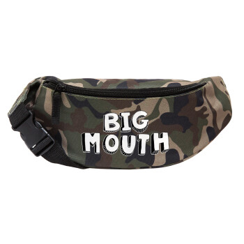 Big mouth, Unisex τσαντάκι μέσης (μπανάνα) χρώματος παραλλαγή Jungle με 2 τσέπες