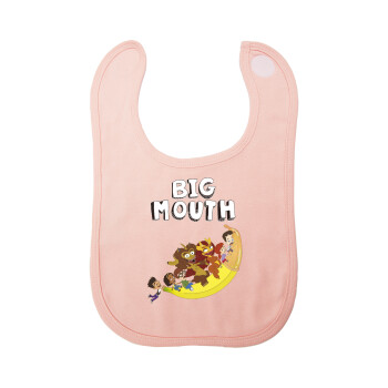 Big mouth, Σαλιάρα με Σκρατς ΡΟΖ 100% Organic Cotton (0-18 months)