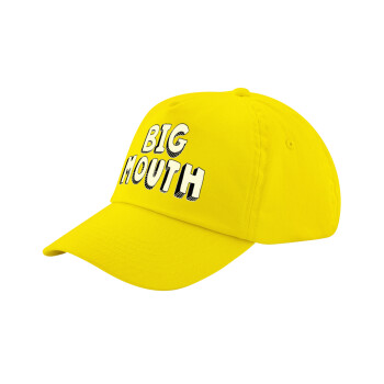 Big mouth, Child's Baseball Cap, 100% Cotton Twill, Yellow (COTTON, CHILD, UNISEX, ONE SIZE)