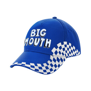 Big mouth, Adult Ultimate BLUE RACING Cap, (100% COTTON DRILL, ADULT, UNISEX, ONE SIZE)