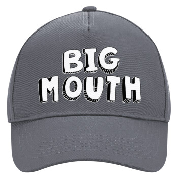 Big mouth, Ultimate Adult Hat Grey, (100% COTTON DRILL, ADULT, UNISEX, ONE SIZE)