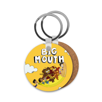 Big mouth, Μπρελόκ Ξύλινο στρογγυλό MDF Φ5cm
